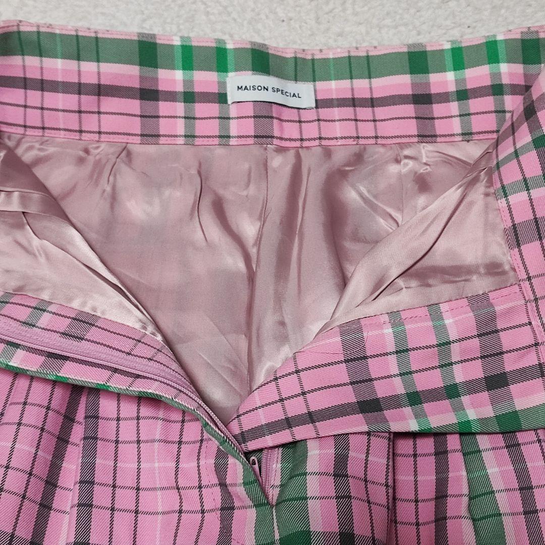 MAISON SPECIAL　2WAYチェックバルーンパンツ　ピンク　サイズ38