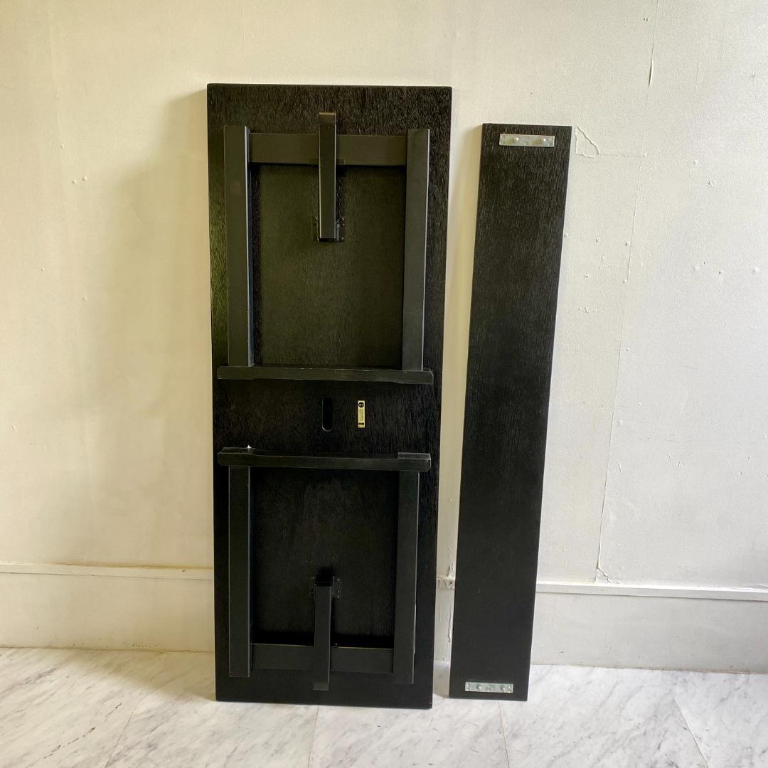 千翔 龍門堂 長テーブル 黒の木製テーブル2台セット 折りたたみ 和室