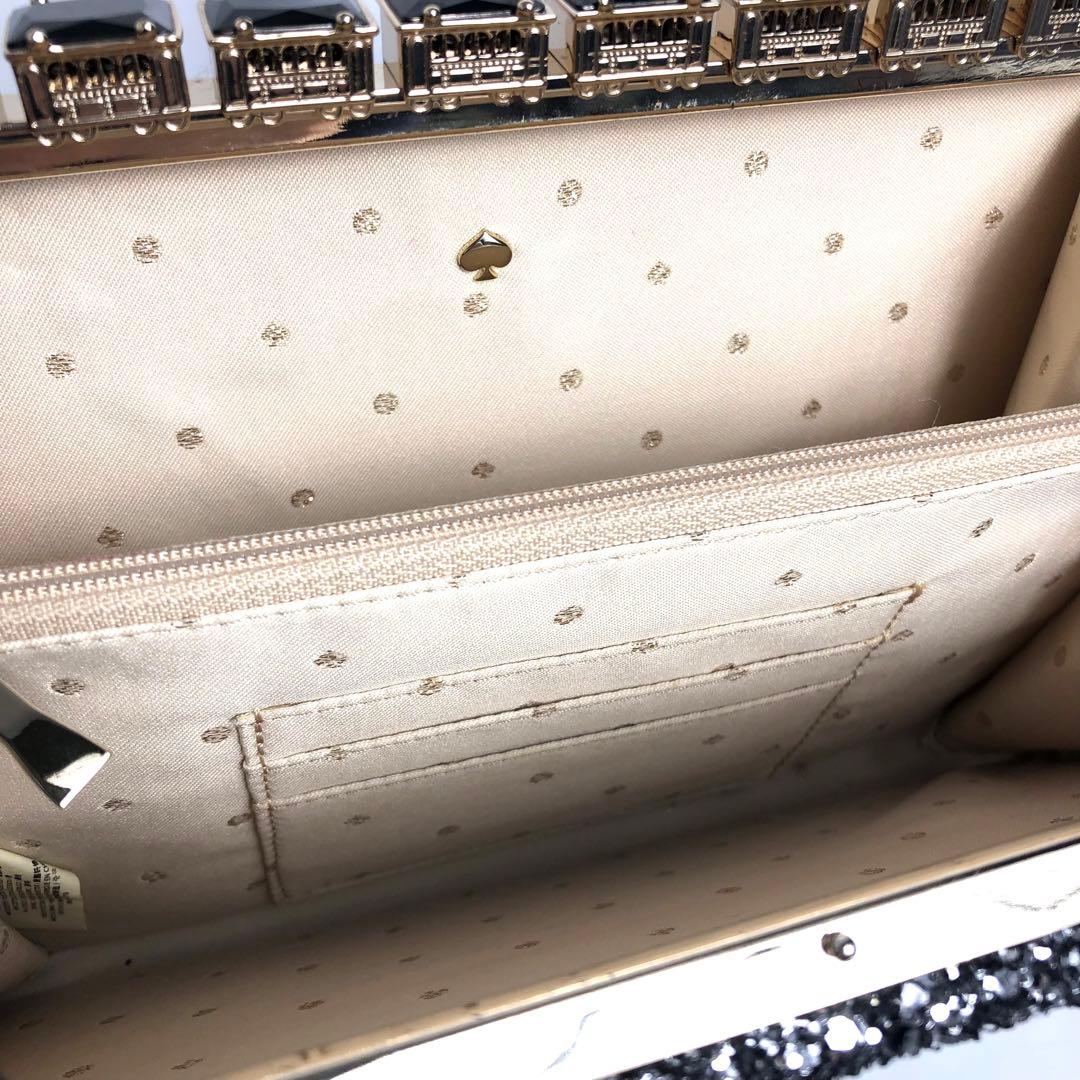 kate spade ケイトスペード クラッチバッグ 汽車 グリッター トレイン