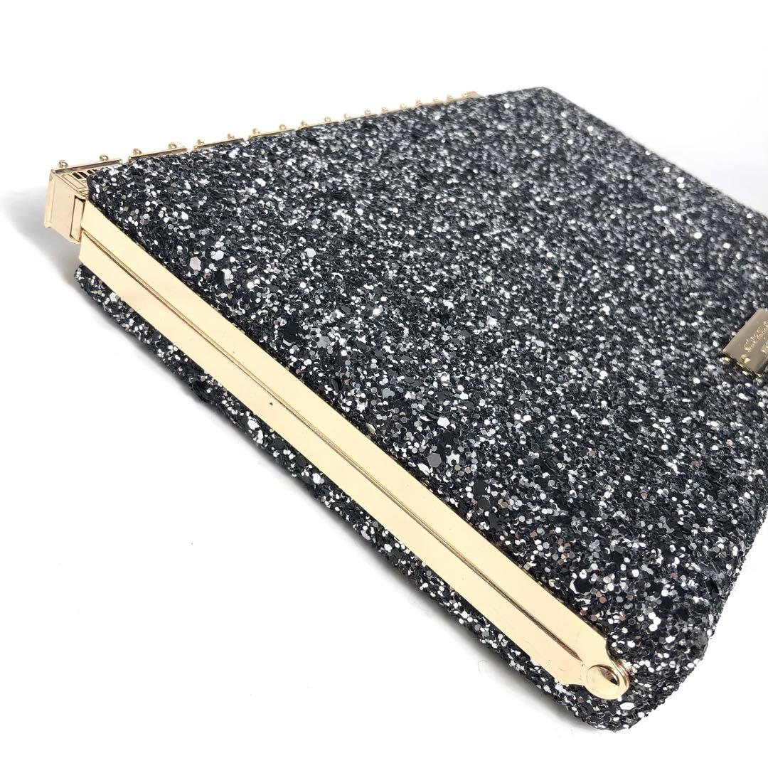 kate spade ケイトスペード クラッチバッグ 汽車 グリッター トレイン