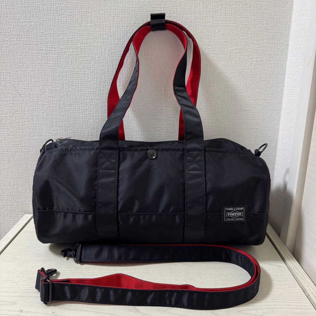 【新品同様】PORTER ポーター エルファイン 2way ボストンバッグ　黒