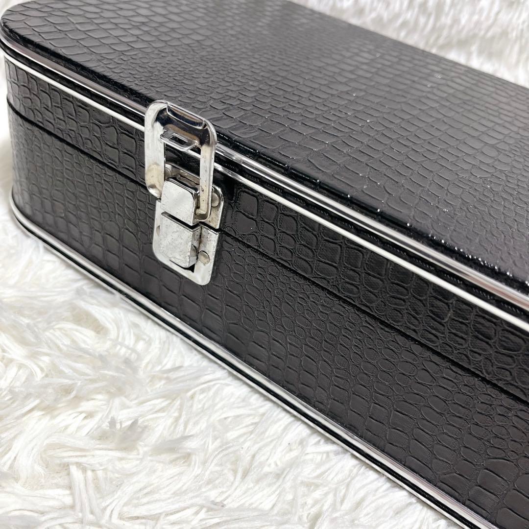 【美品】 琉球本蛇皮 三味線 クロコ調 ハードケース 爪 琉球三味線