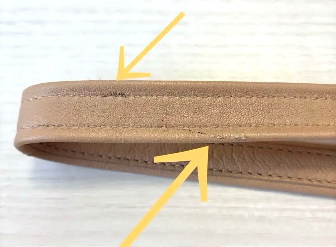 美品♡【ロンシャン】プリアージュキュイールL ベージュ