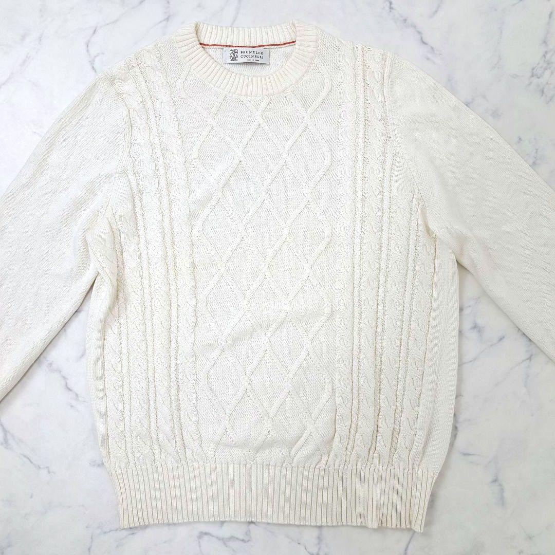 ブルネロクチネリ ニット セーター コットン ケーブルニット 46