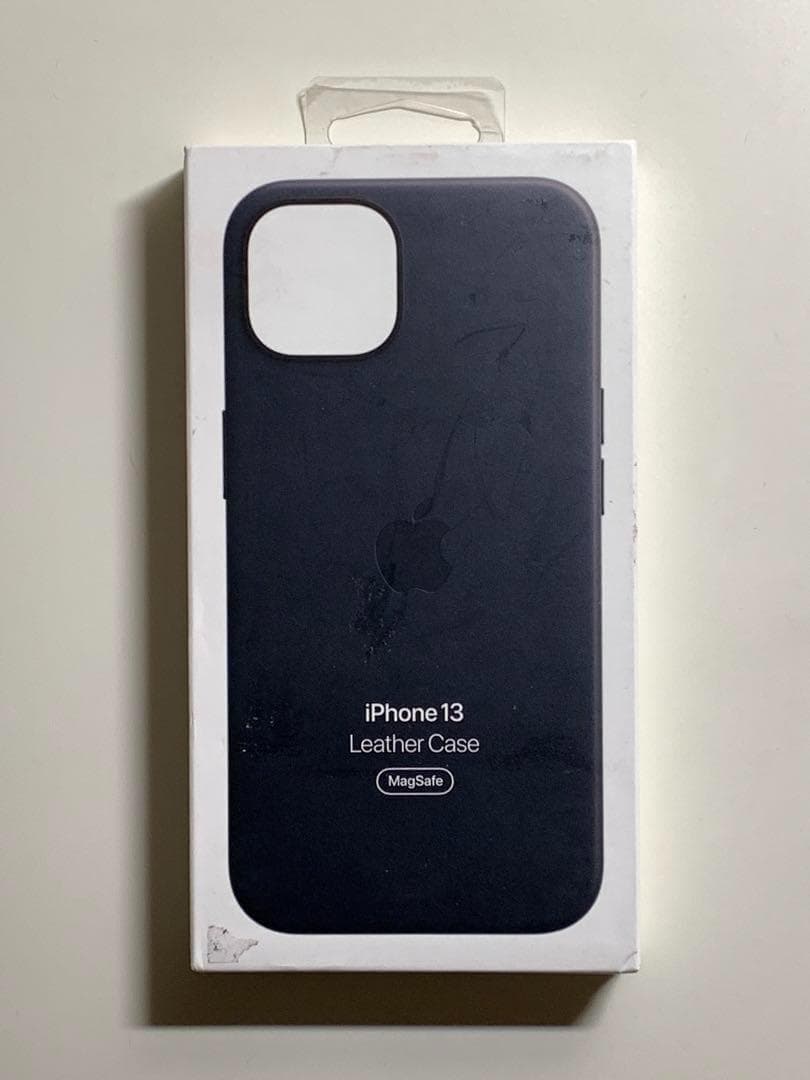 【新品】純正 iPhone 13 レザーケース・ミッドナイト①