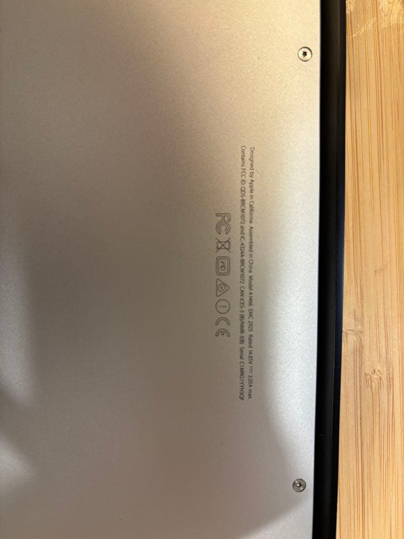 Macbook Air 13インチ　A1466 Core i5 メモリ8GB