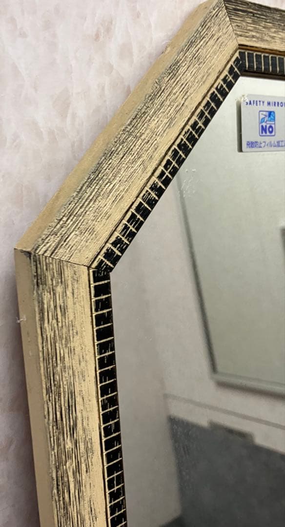 姿見　かがみ　木製フレーム 安全ミラー　アンティーク