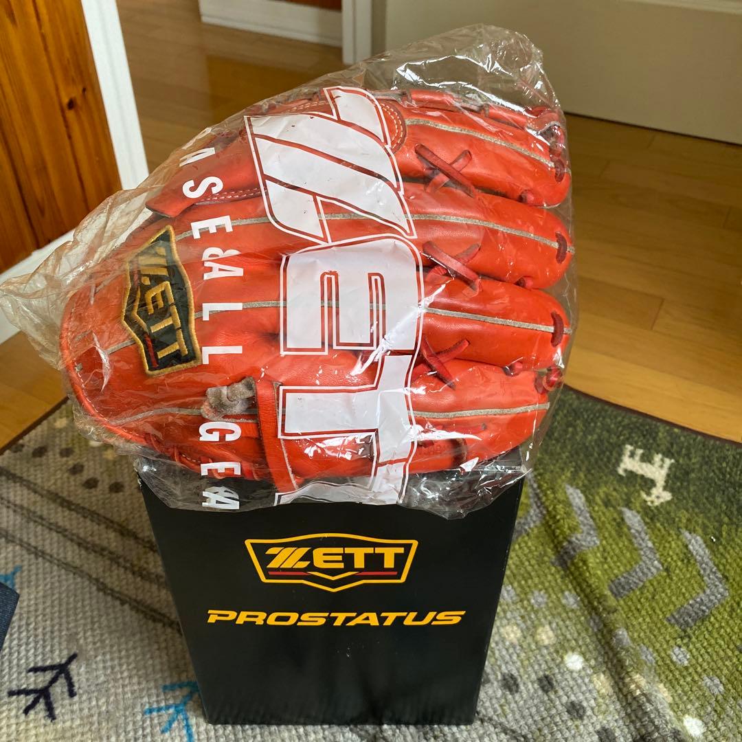 【最終】ZETT PROSTATUS 硬式グローブ オレンジ