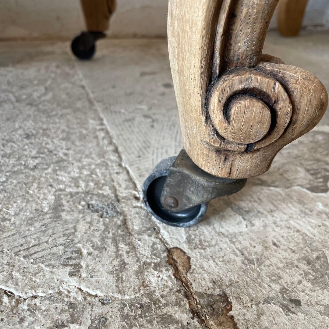 年末・年始SALE ビンテージ　トロリーワゴン　デスク　猫脚　剥離