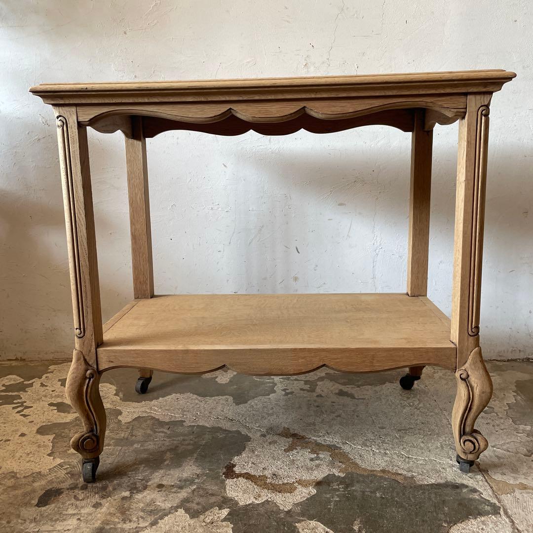 年末・年始SALE ビンテージ　トロリーワゴン　デスク　猫脚　剥離