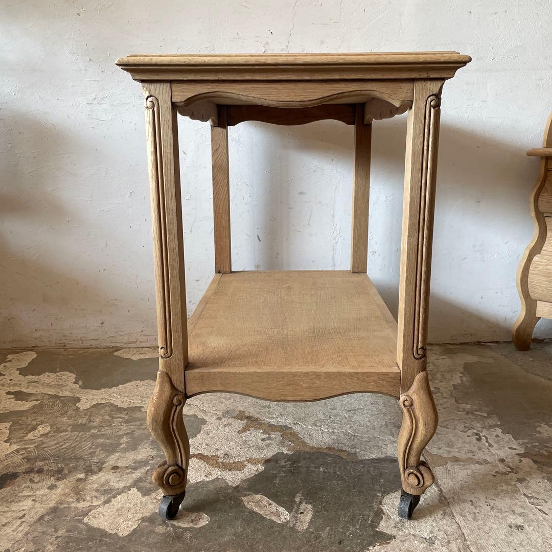 年末・年始SALE ビンテージ　トロリーワゴン　デスク　猫脚　剥離