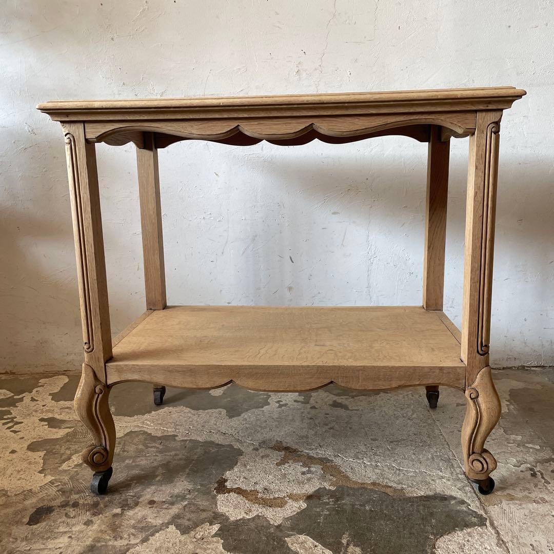 年末・年始SALE ビンテージ　トロリーワゴン　デスク　猫脚　剥離