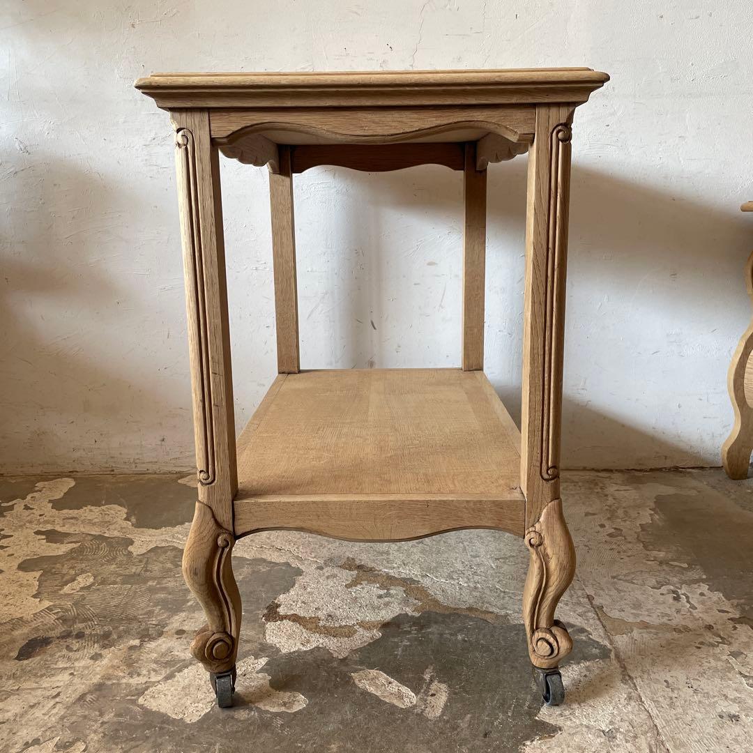 年末・年始SALE ビンテージ　トロリーワゴン　デスク　猫脚　剥離