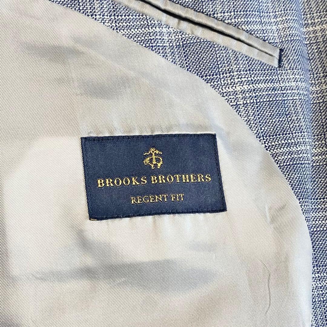 【希少3XL相当】ブルックスブラザーズ リネン テーラードジャケット チェック