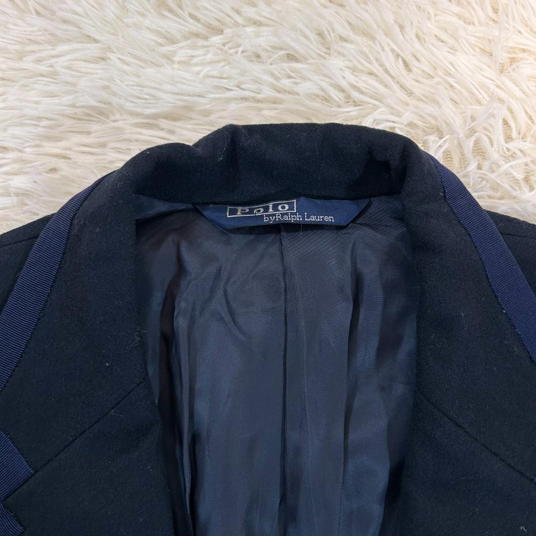 人気　ラルフローレン　紺ブレ　テーラードジャケット　ワッペン　王冠　A5
