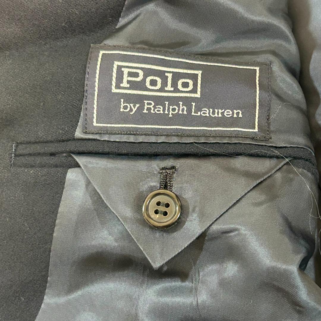 人気　ラルフローレン　紺ブレ　テーラードジャケット　ワッペン　王冠　A5