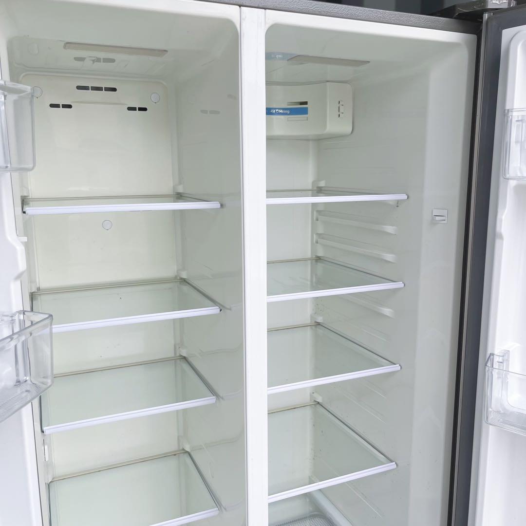 17取付無料！AQUAスタイリッシュシルバーパノラマオープン 449L大型冷蔵庫