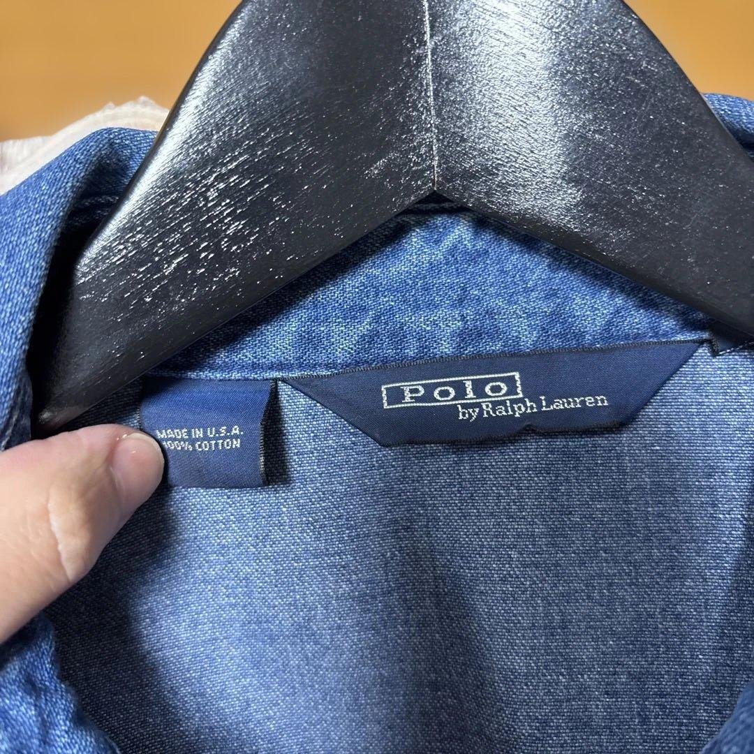 USA製 ポロ　ラルフローレン デニム スイングトップ メンズ