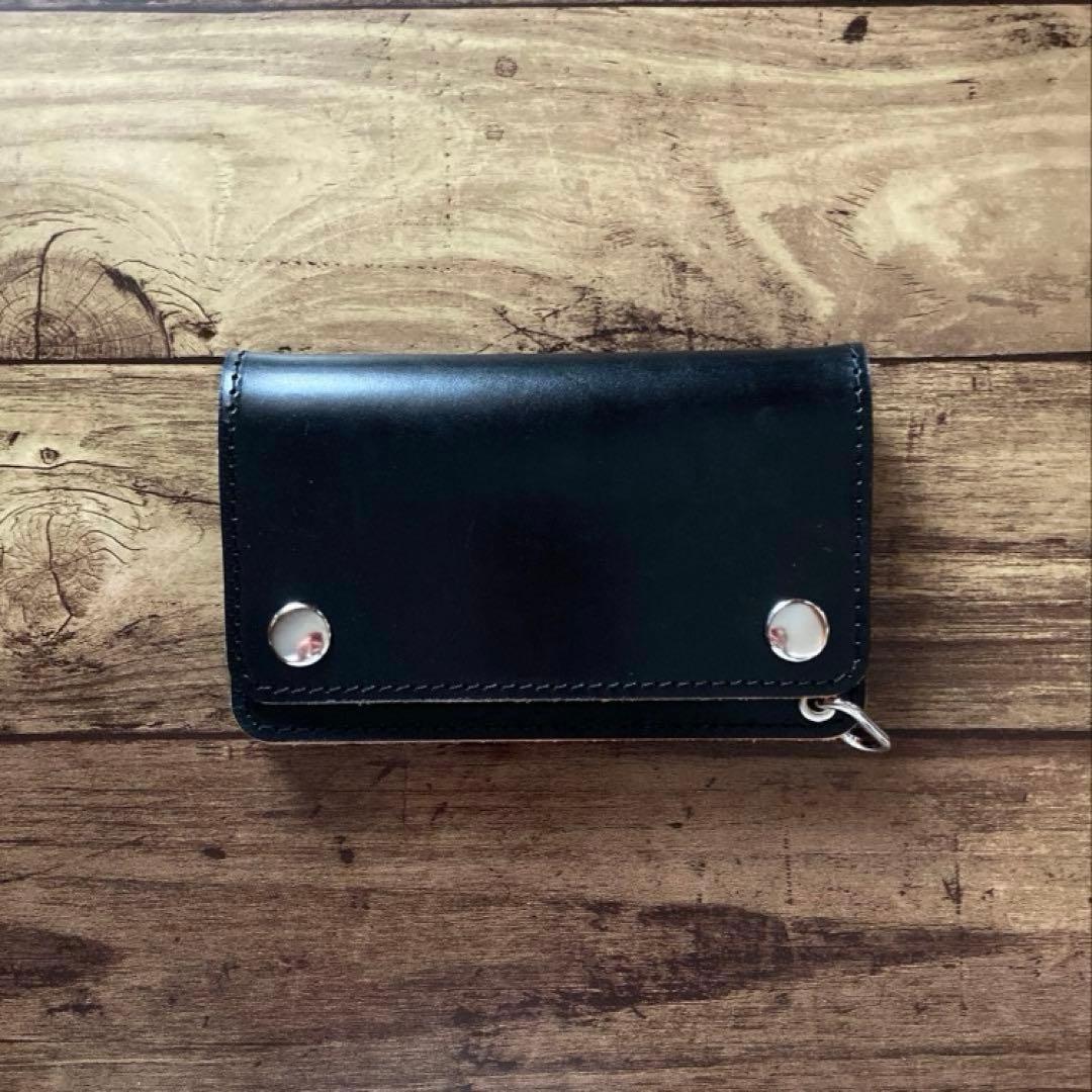 【高山道博】ミドルトラッカーウォレットアポロコンチョ【お札を折らずに収納】