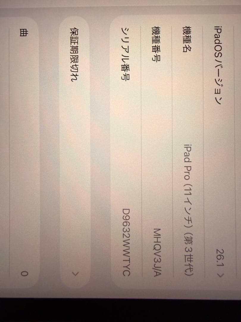 (値下げ！)ipad本体　pro11インチ第3世代　シルバー 256GB