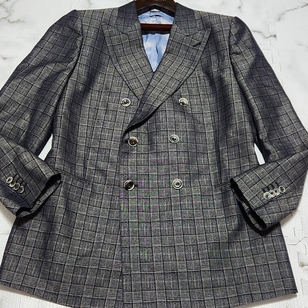 極美品✨XXL相当 ジョルジオアルマーニ テーラードジャケット グレンチェック