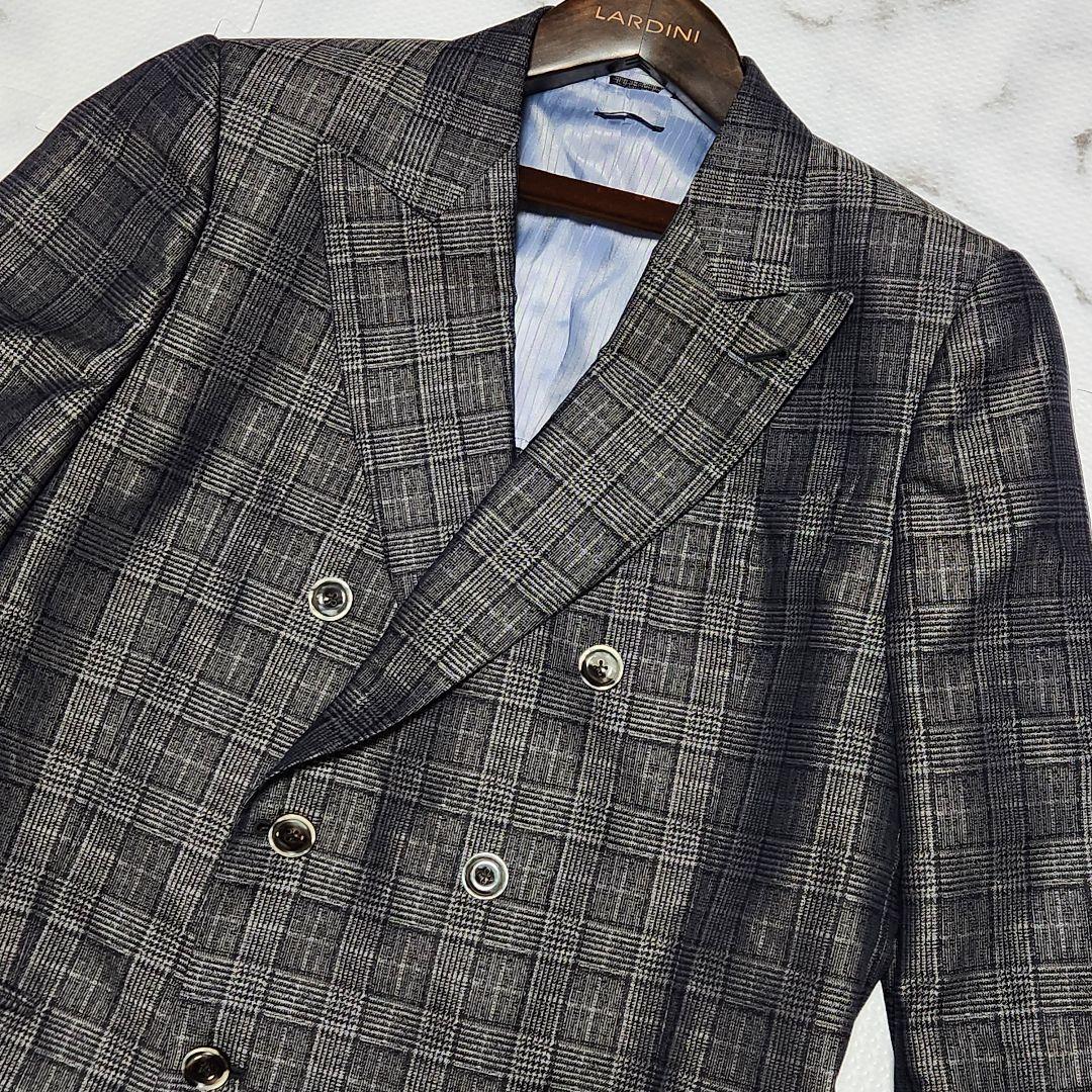 極美品✨XXL相当 ジョルジオアルマーニ テーラードジャケット グレンチェック