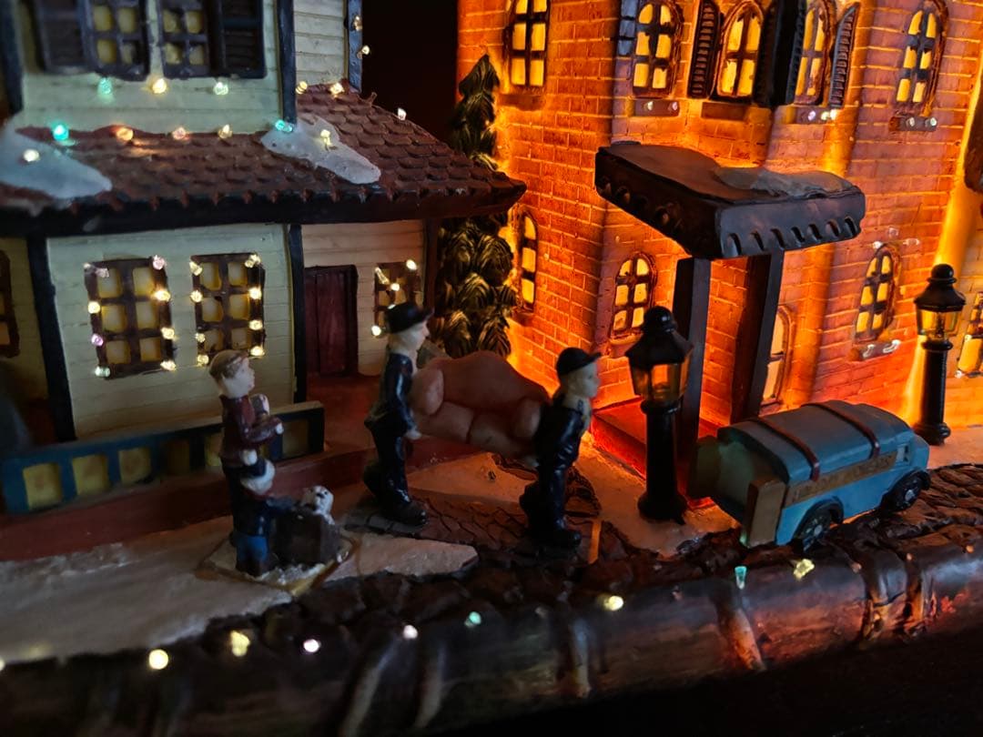 51cmクリスマスビレッジ ハウスライト イルミネーション ジオラマタウン