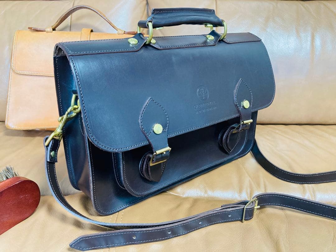 【美品】グレンロイヤル　サッチェルバッグ　13インチ　おまけ付き