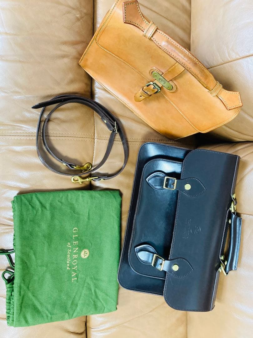 【美品】グレンロイヤル　サッチェルバッグ　13インチ　おまけ付き