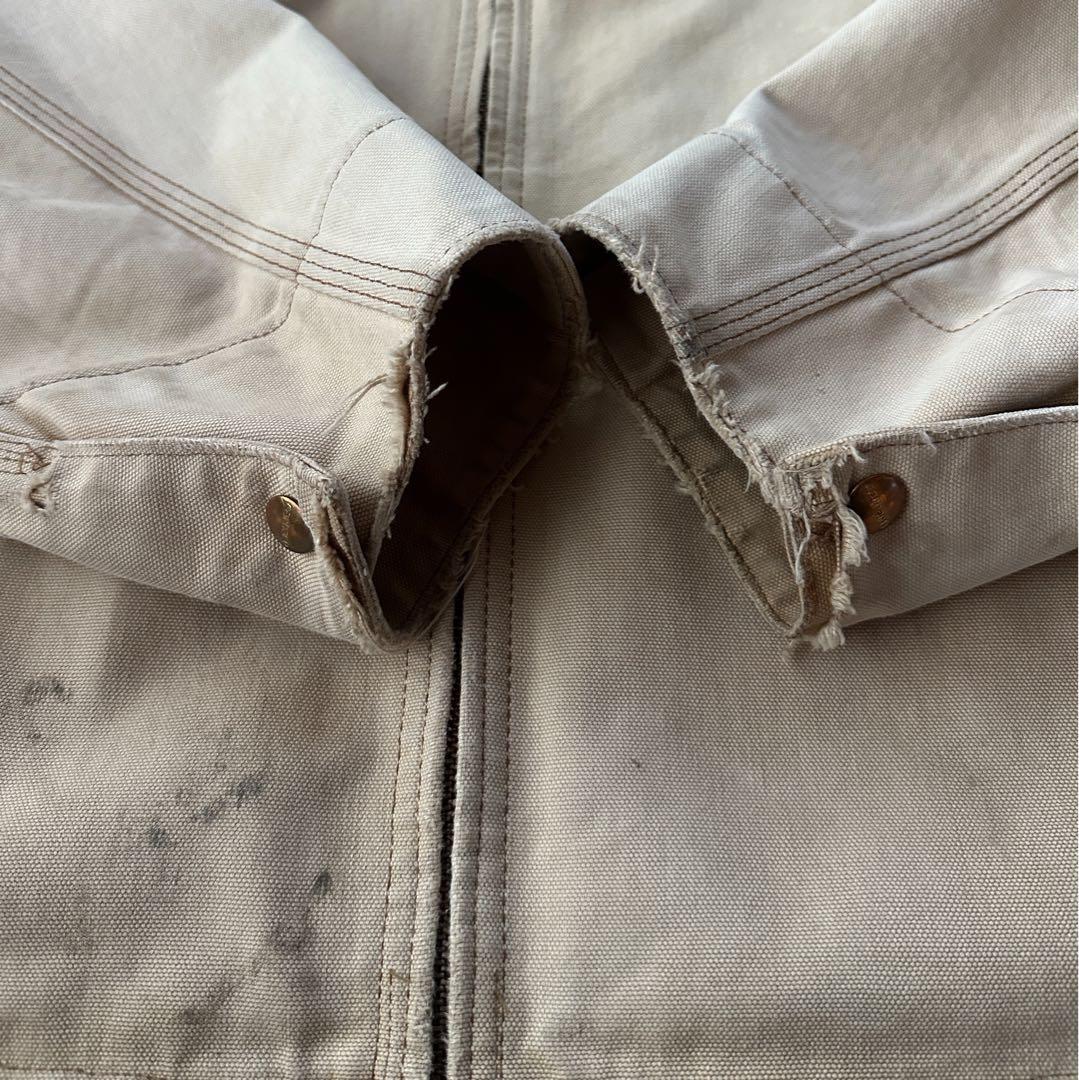 80s カーハート デトロイトジャケット 裏地なし L フェード