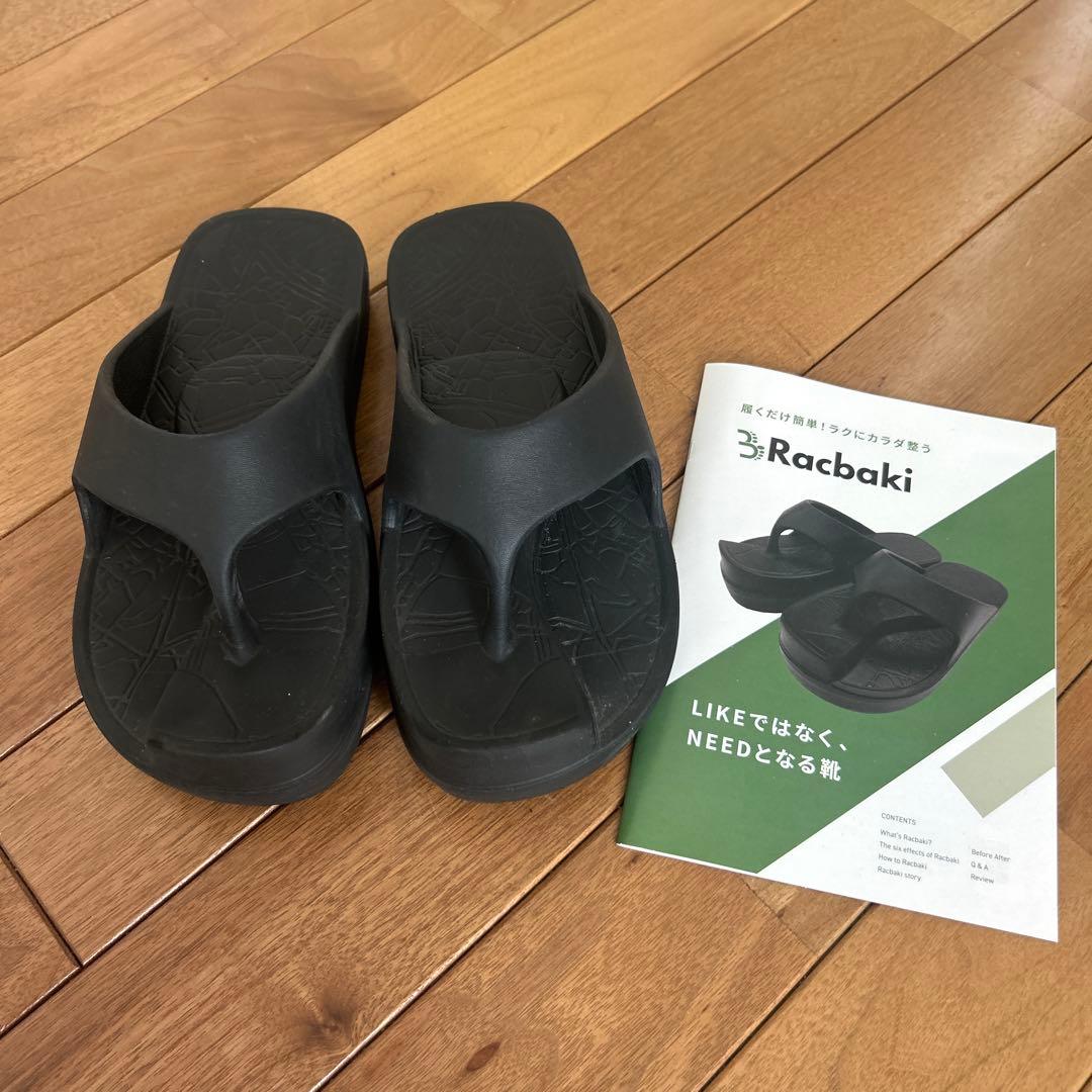 ラクバキ　racbaki イージーサンダル　ブラック
