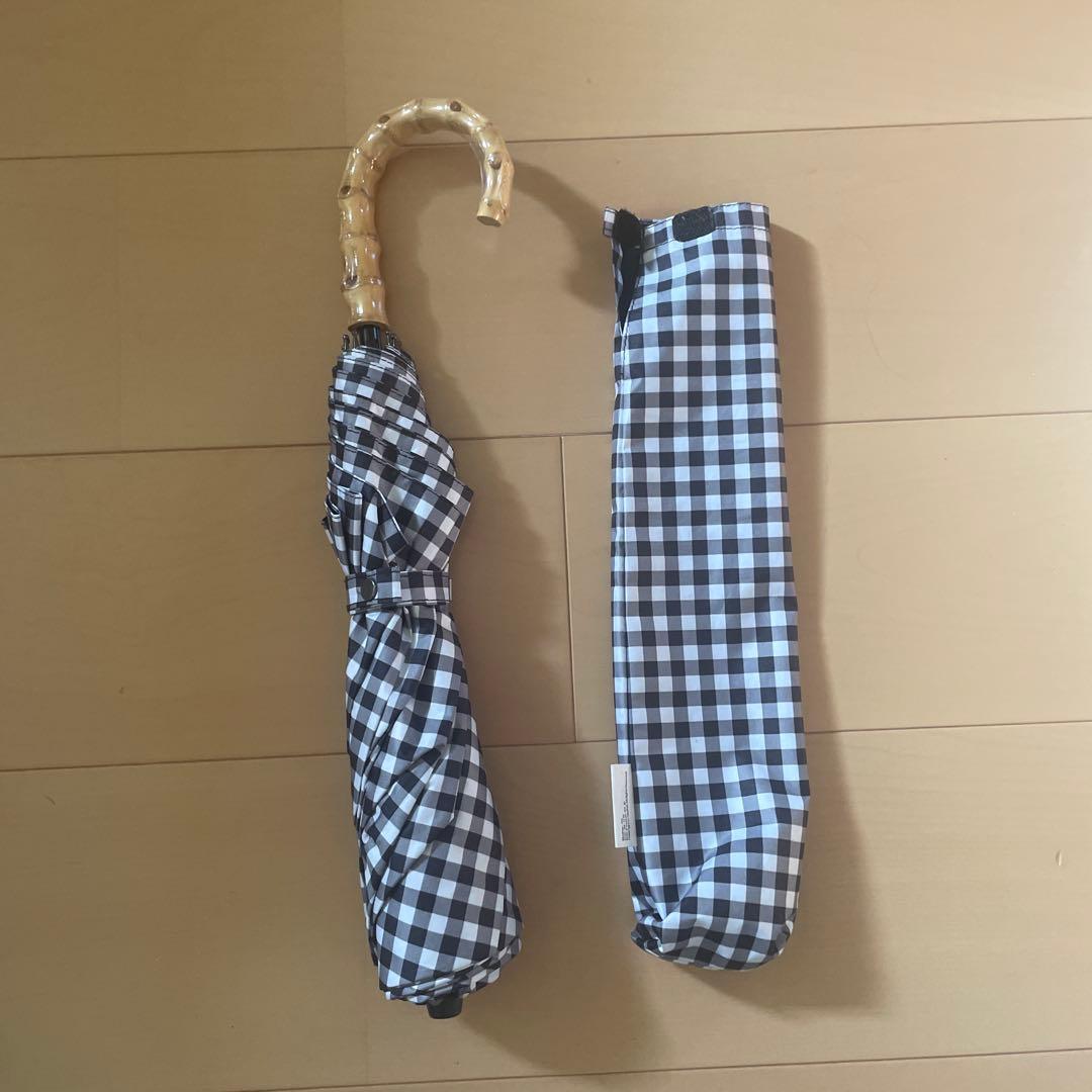 25ss FORME 折りたたみ日傘ギンガム白黒【東原亜希】