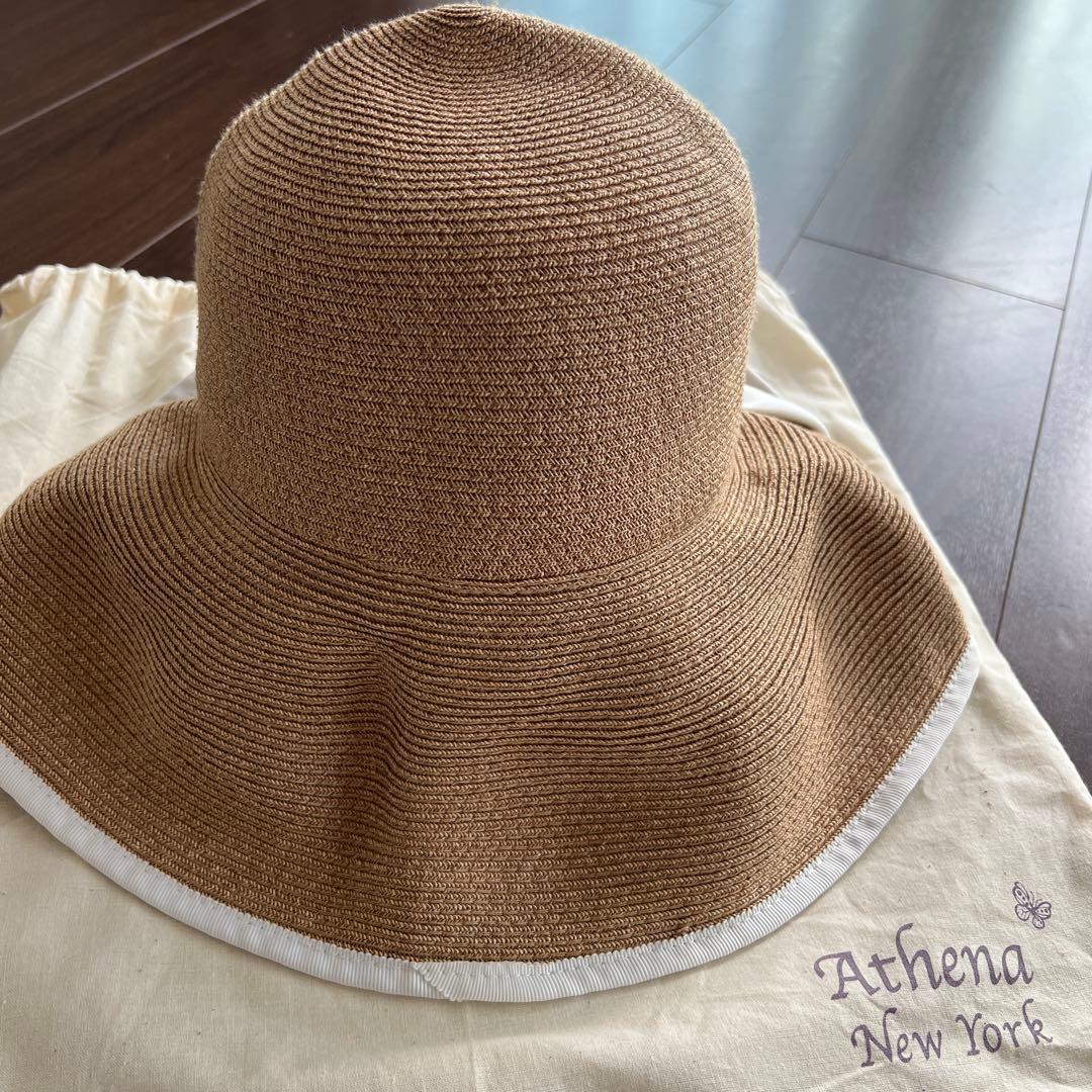 アシーナニューヨーク⭐︎Athena New York 白リボン麦わら帽子