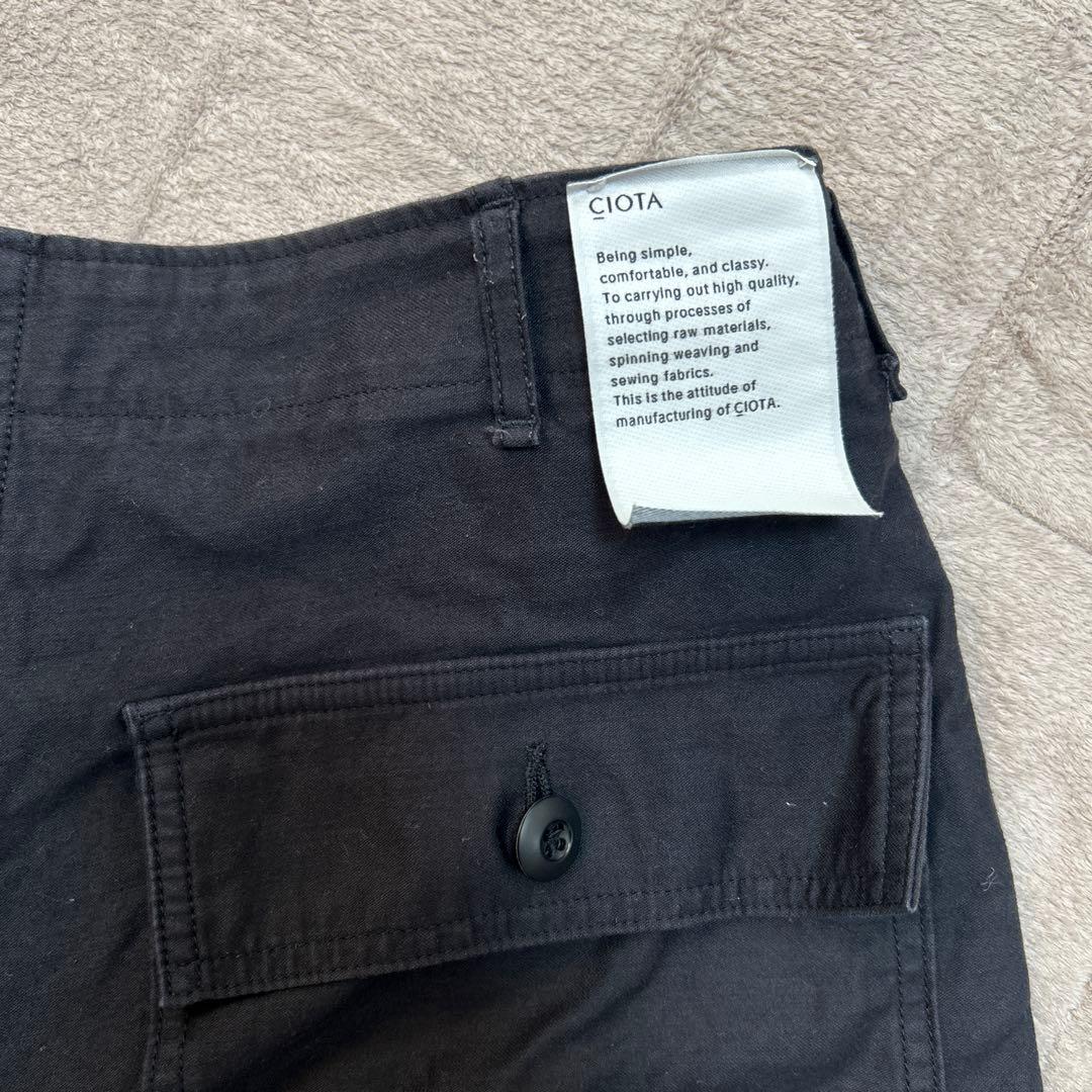 CIOTA ファティーグパンツ ベイカーパンツ 黒 シオタ EG orslow