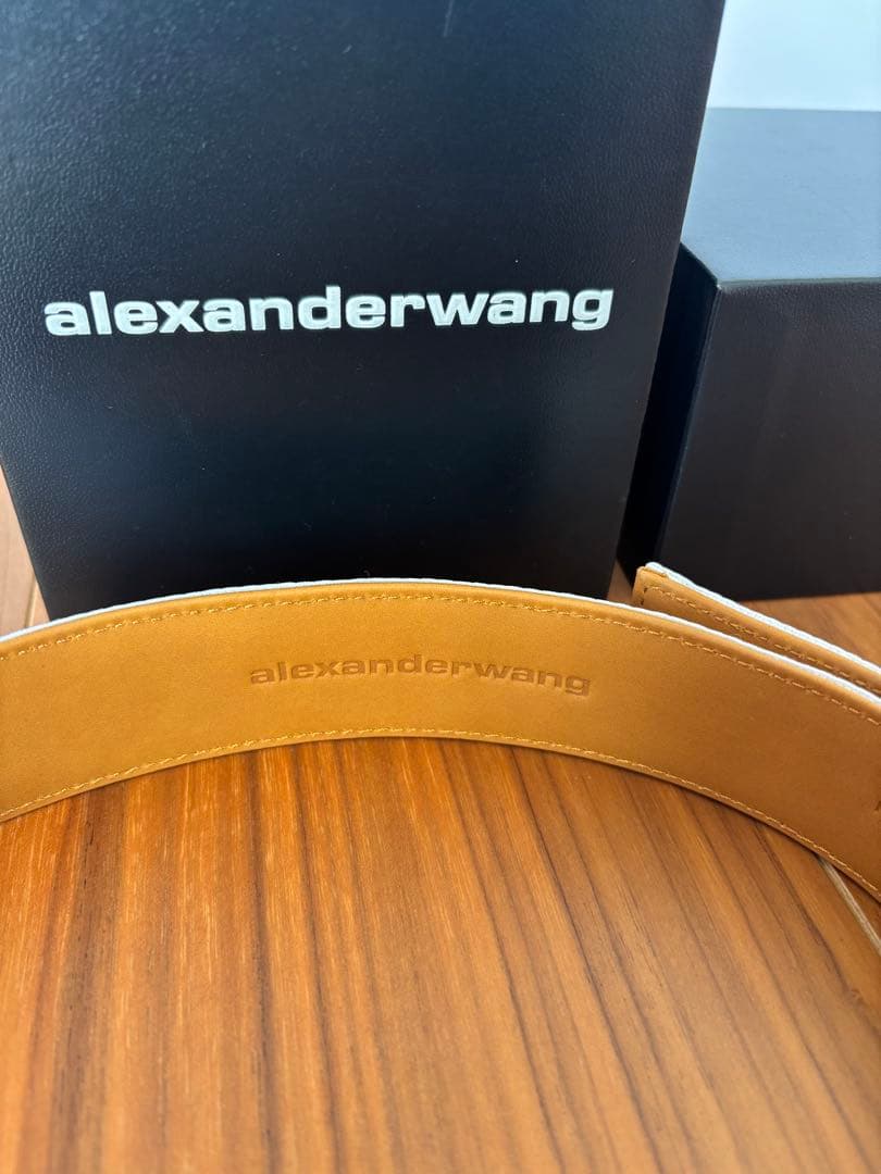 アレキサンダーワン　alexanderwang ベルト　白　ホワイト　ロゴベルト