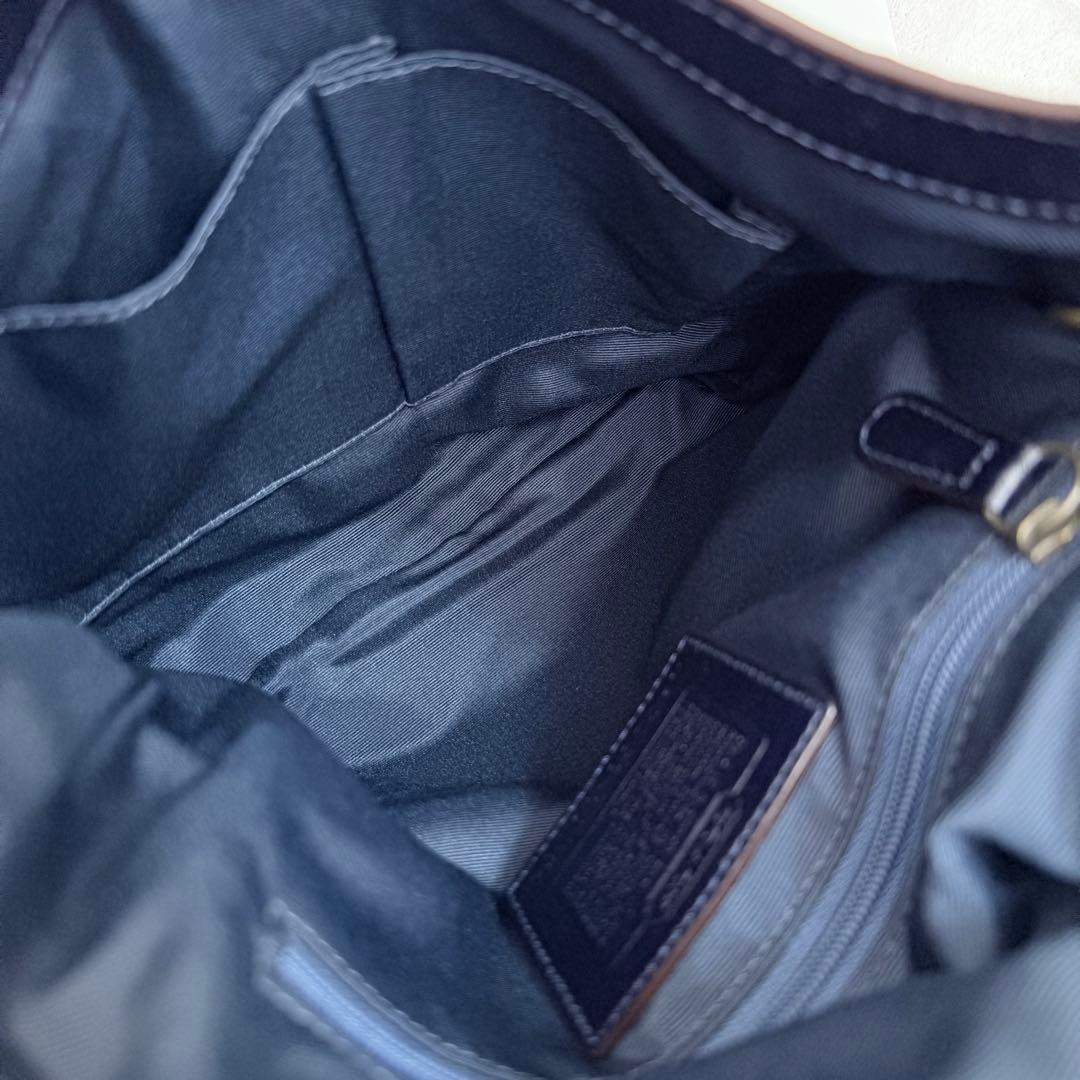 COACH ショルダーバッグ スタッズ カットワーク ブルー ヴィンテージ