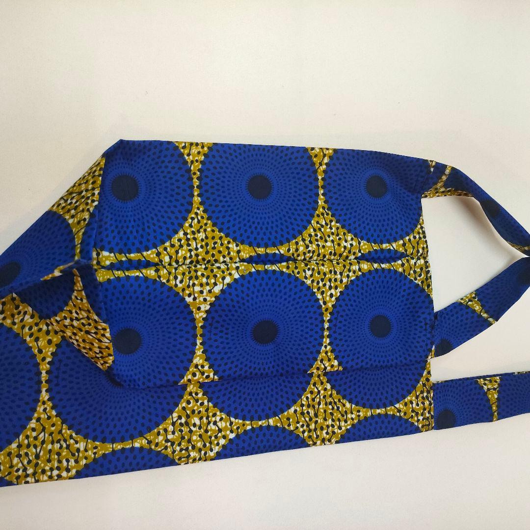 アフリカンレジ袋タイプエコバッグ　アフリカ布チビサークル