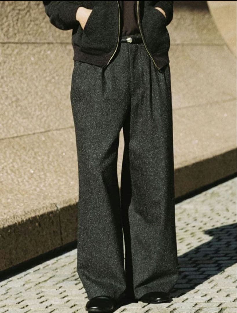 LIDNM SILK NEP WOOL PANTS Mサイズ