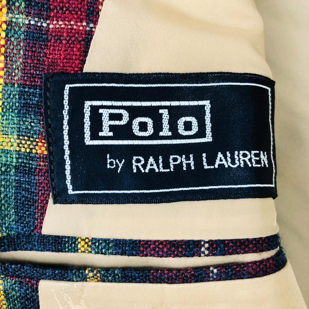 【大人気】ポロバイラルフローレン★チェック柄 テーラードジャケット M相当