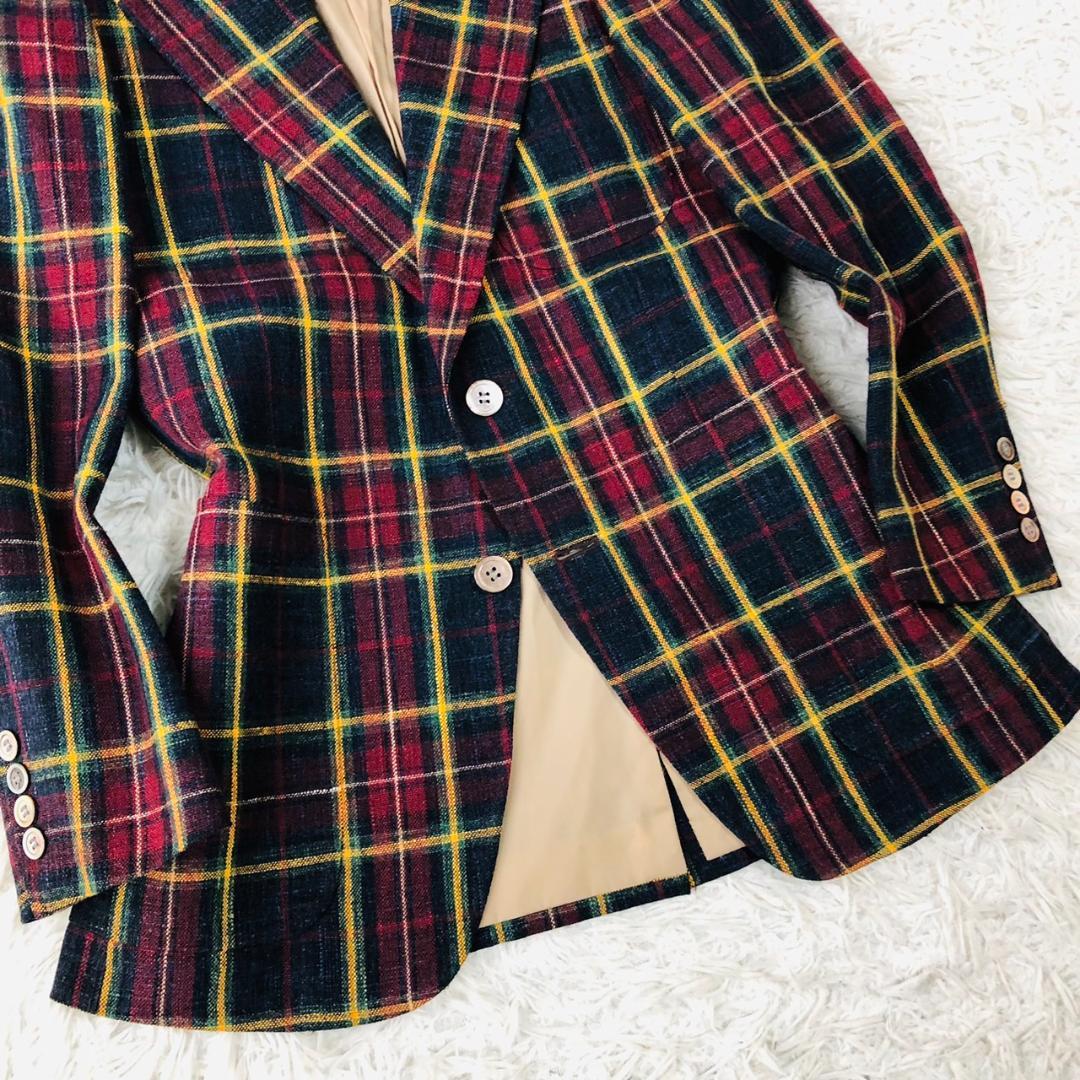 【大人気】ポロバイラルフローレン★チェック柄 テーラードジャケット M相当