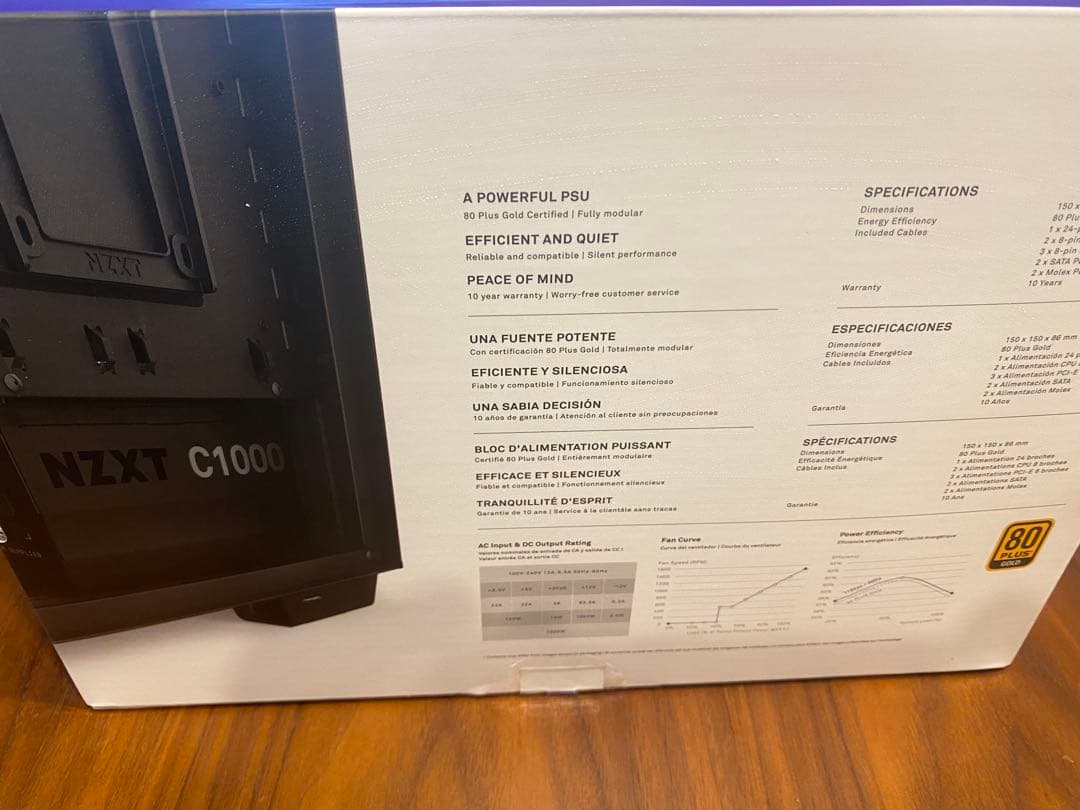 【新品】NZXT C1000 PC電源ユニット1000W 80PLUS Gold