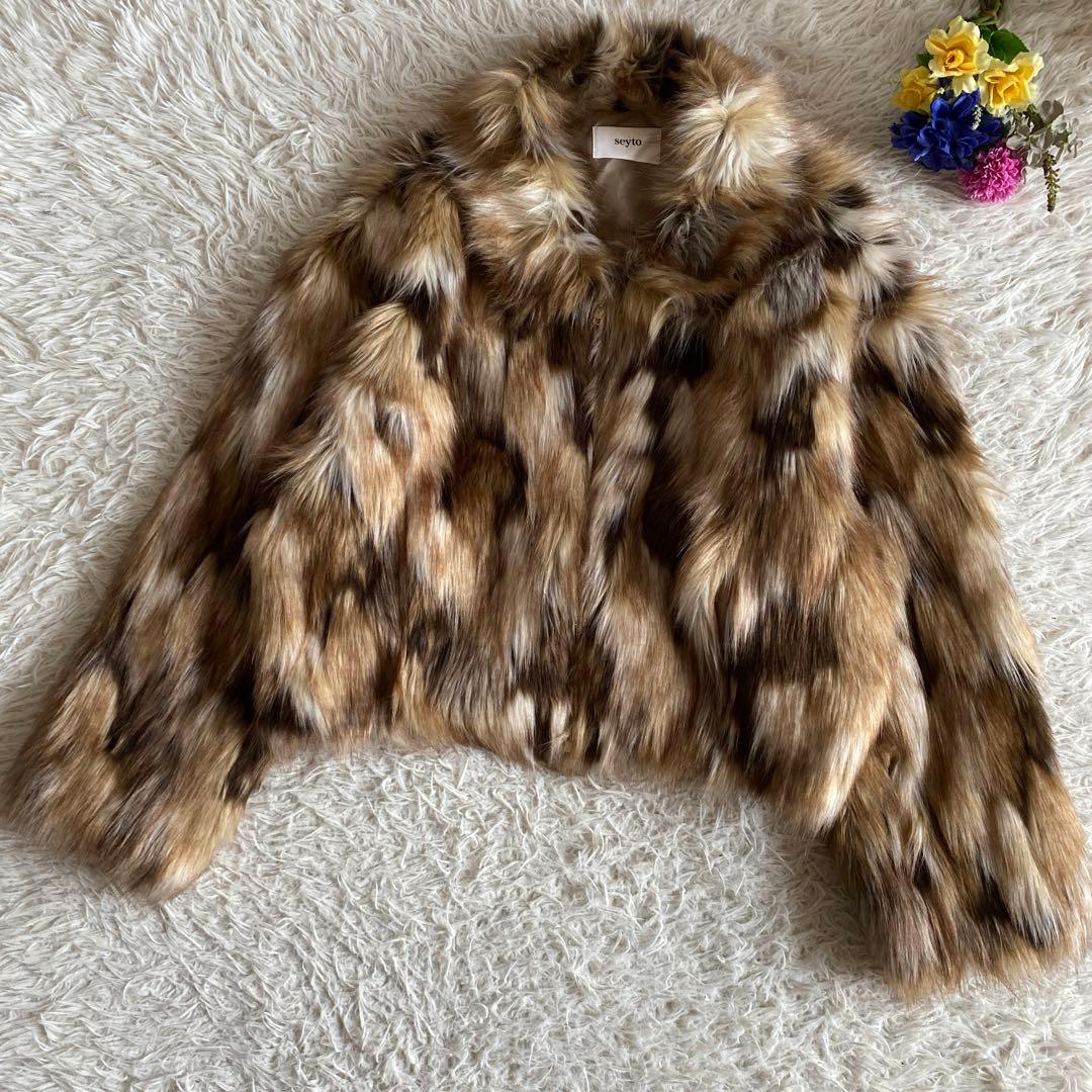 もののけseyto パッチワークフェイクファージャケット　2