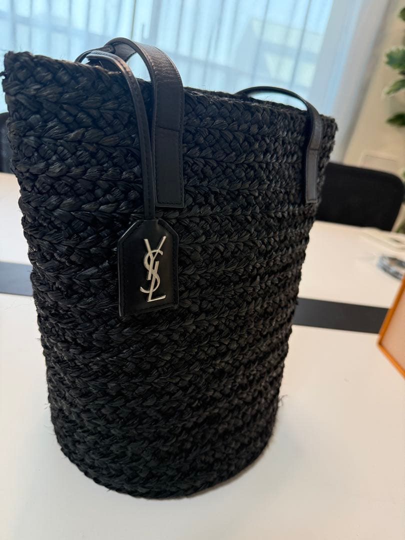 YSL ブラック カゴバッグ