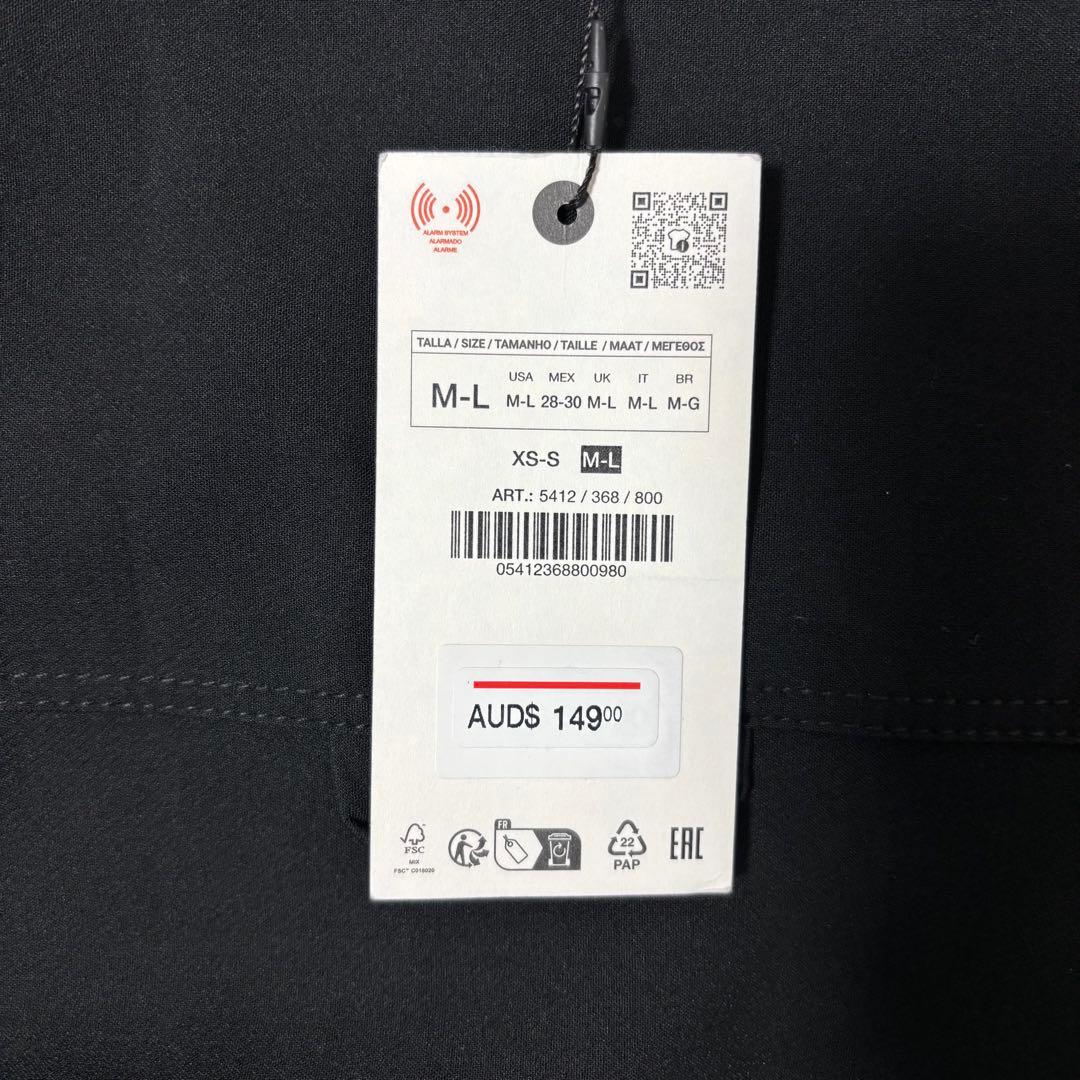 ZARA オーバーサイズボリュームベスト　ブラック