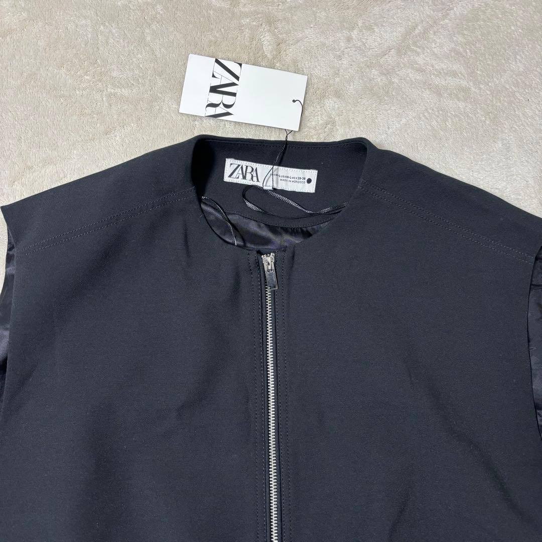 ZARA オーバーサイズボリュームベスト　ブラック