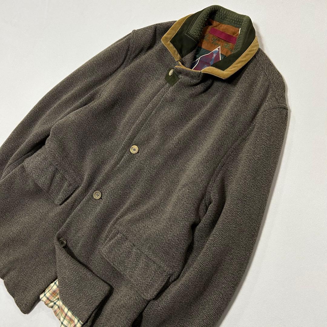 90s イタリア製 カシミヤ ウール ツイード テーラードジャケット 2way