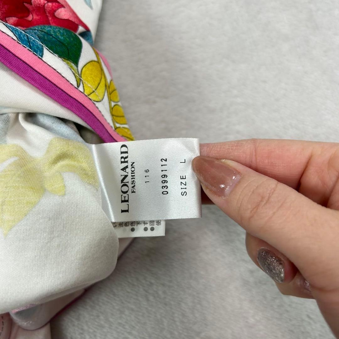 K433 新品未使用 L レオナール コットン100% カットソー レディース