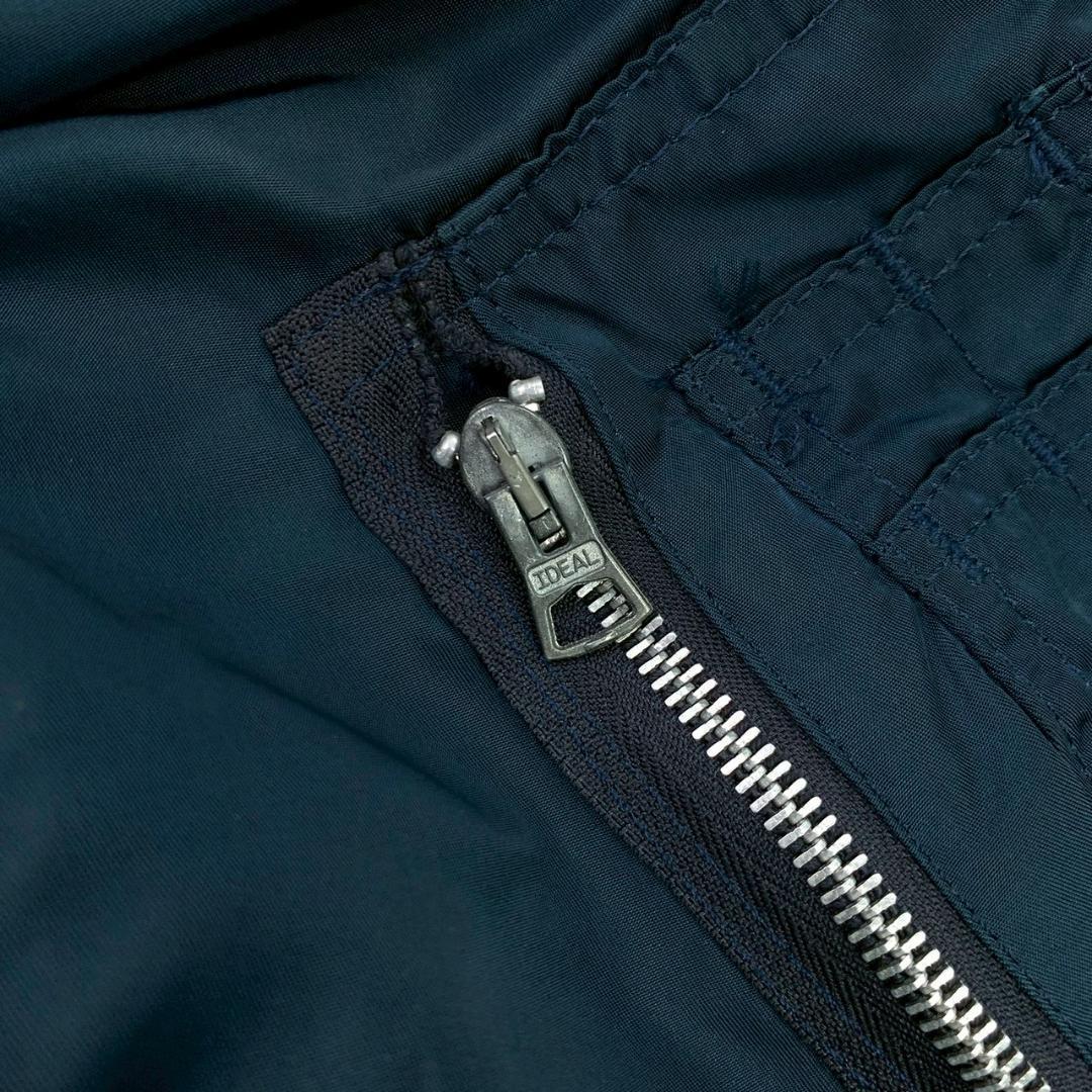 90s USA製 アルファ L-2B フライトジャケット 紺 XL　D479