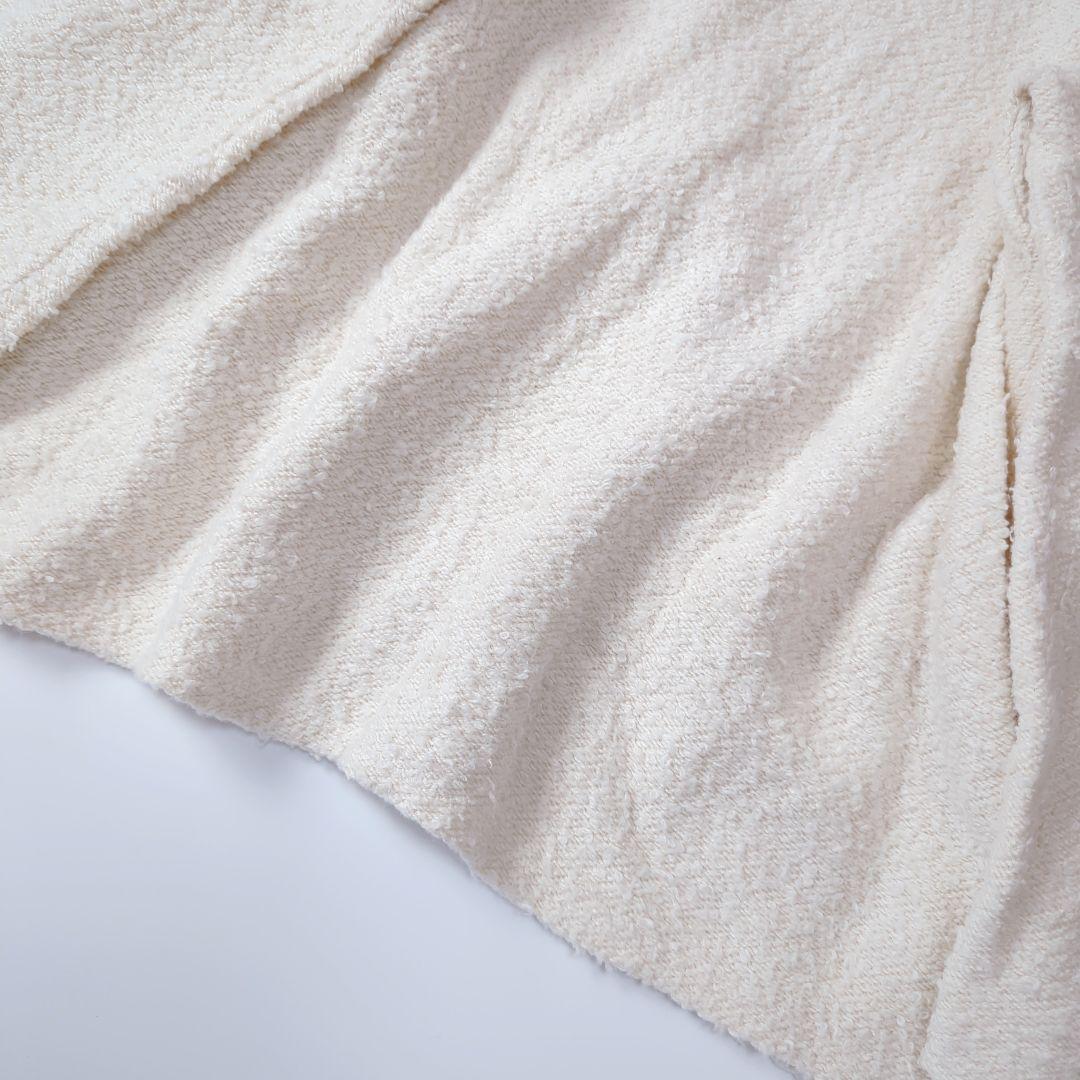 ババグーリ 22AW コットンループ ワイドカットソー 白 ヨーガンレール