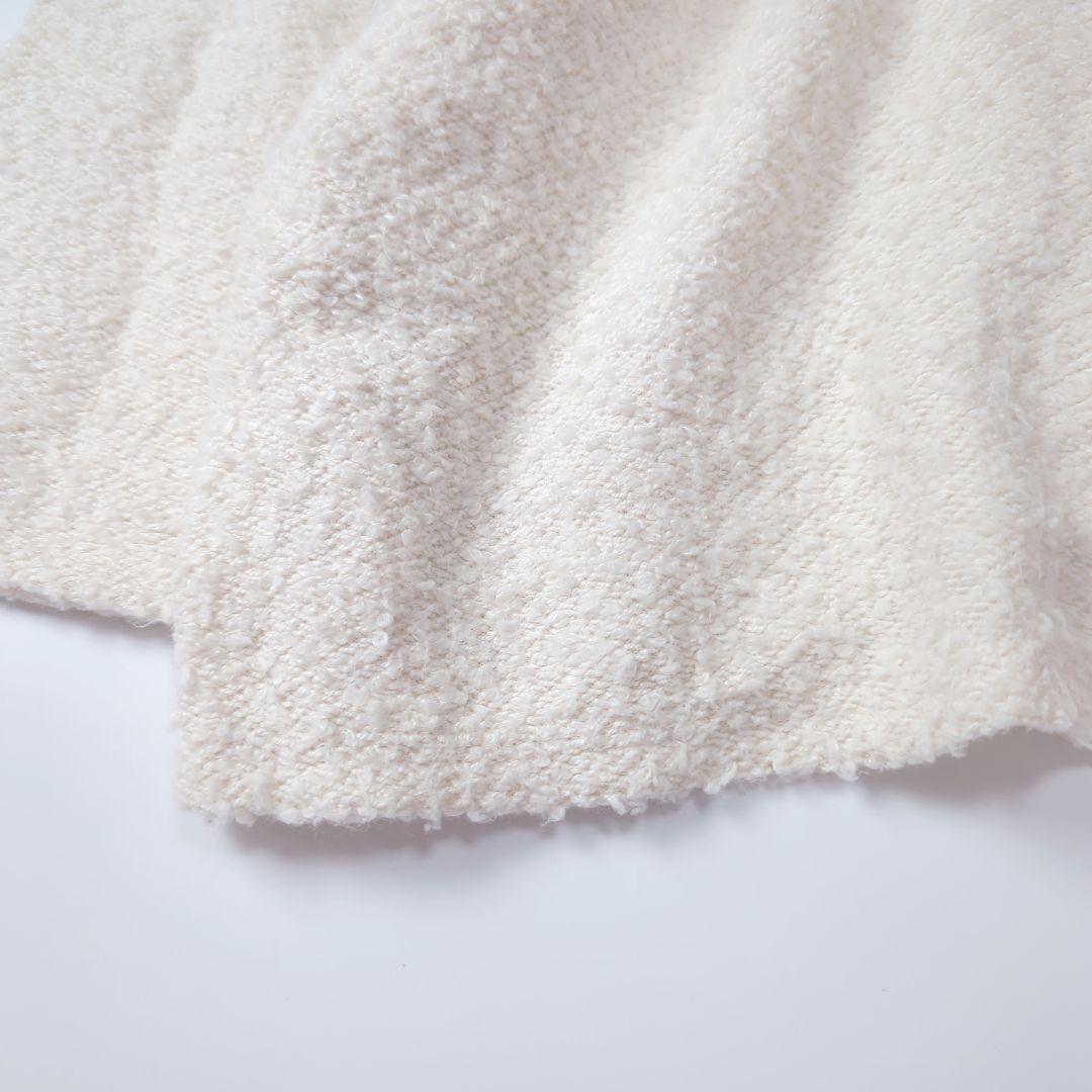 ババグーリ 22AW コットンループ ワイドカットソー 白 ヨーガンレール